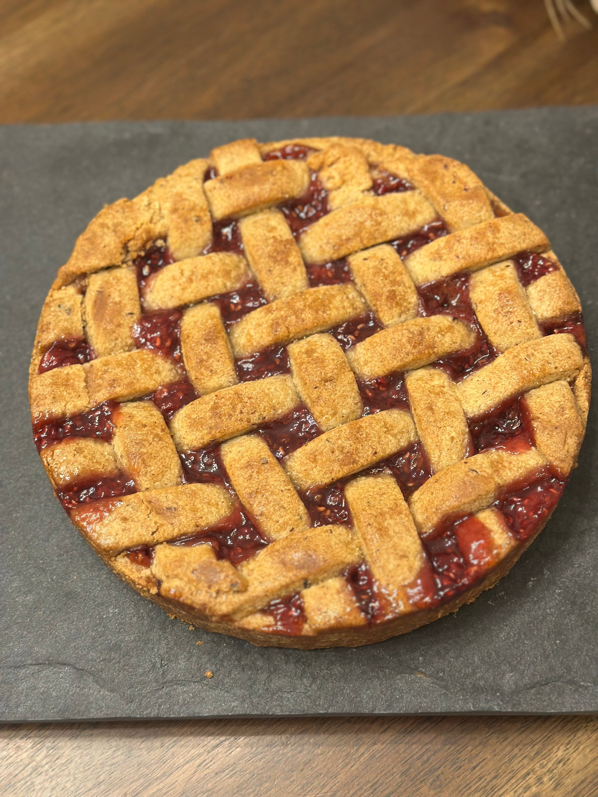 Raspberry Linzer Tart